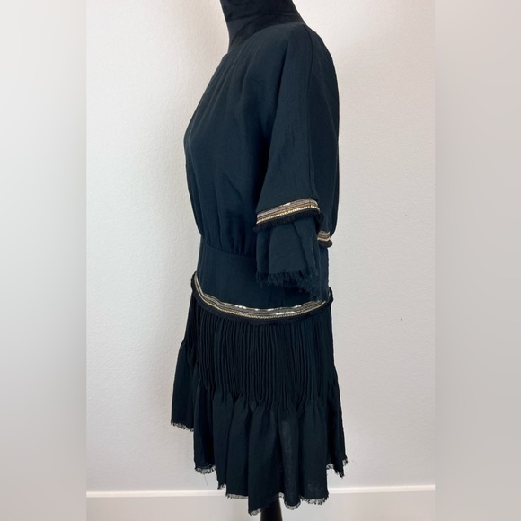 NWT Stevie May The Card Players Mini Dress in Black & Gold Size Large - Picture 10 of 11